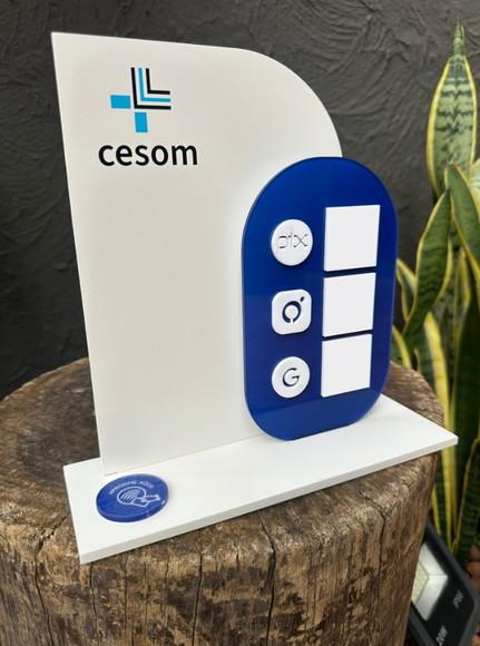 Placa de Pix com Tag Nfc - Personalizada 3 - Cesom