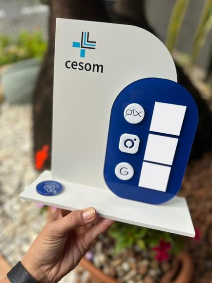 Placa de Pix com Tag Nfc - Personalizada 3 - Cesom