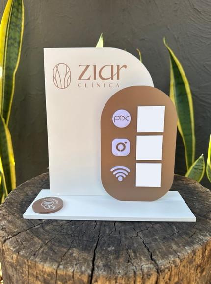 Placa de Pix com Tag Nfc - Personalizada 3 - Ziar Clinica