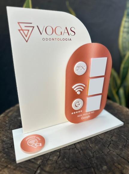 Placa de Pix com Tag Nfc - Personalizada 3-vogas Odontologia