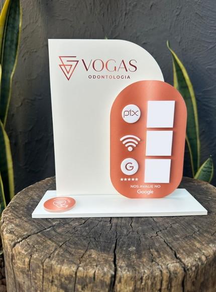 Placa de Pix com Tag Nfc - Personalizada 3-vogas Odontologia