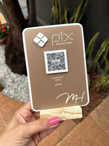 Placa de Qr Code - Modelo Mini Quartzo Acrílico - Mh