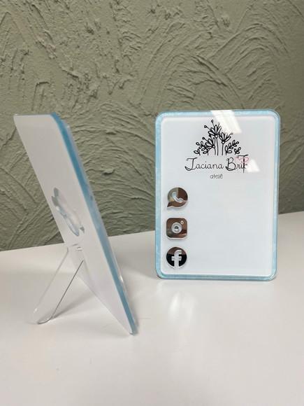 Placa de Qr Code-modelo Mini Quartzo Acrílico-taciana Brito