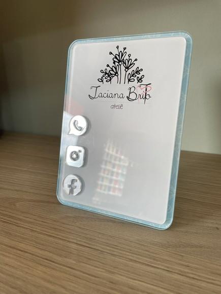 Placa de Qr Code-modelo Mini Quartzo Acrílico-taciana Brito