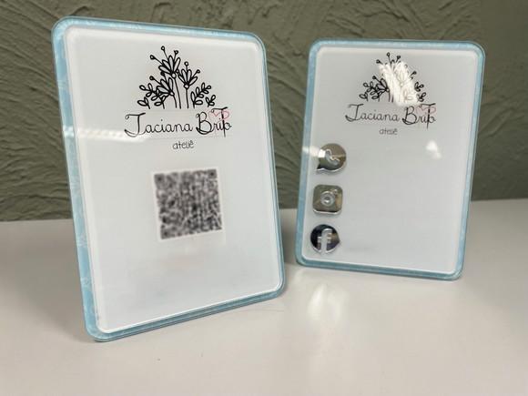 Placa de Qr Code-modelo Mini Quartzo Acrílico-taciana Brito
