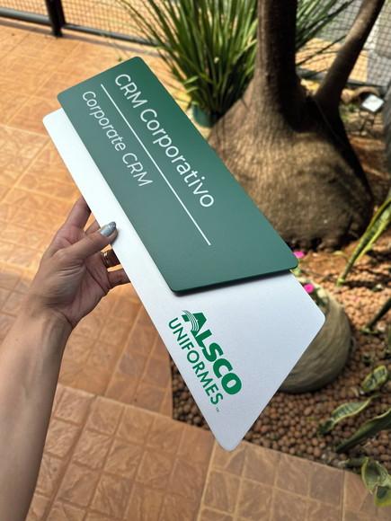 Placa de Sala - Modelo Onix Formato Personalizado 45x15