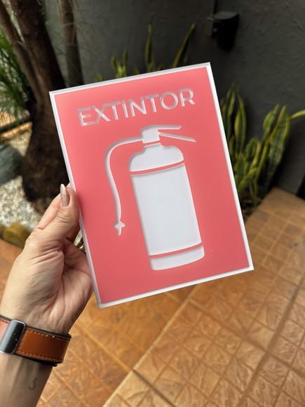 Placa de Sinalização -extintor 25x8