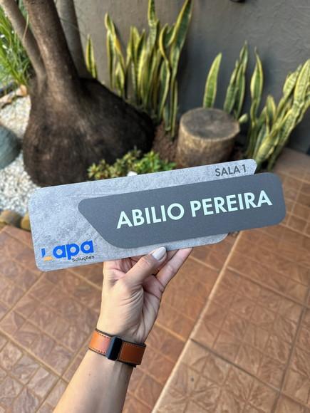 Placa Identificação de Sala - Modelo Adamantium