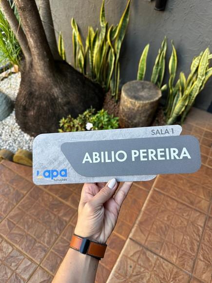 Placa Identificação de Sala - Modelo Adamantium