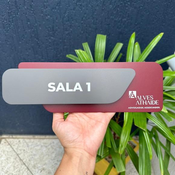 Placa Identificação de Sala - Modelo Adamantium