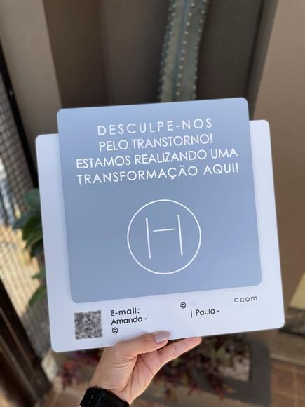 Placa Identificação de Sala - Modelo Ágata 30x30