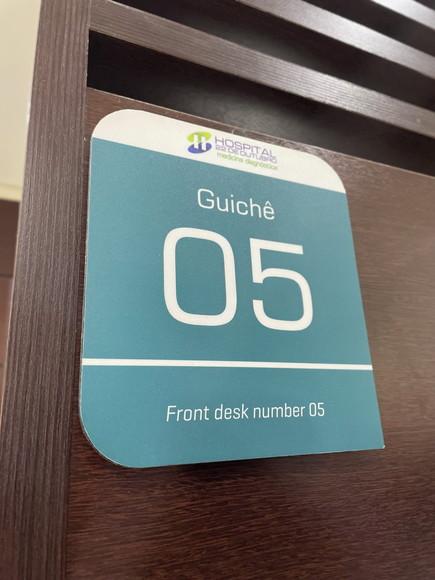 Placa Identificação de Sala - Modelo Caulim