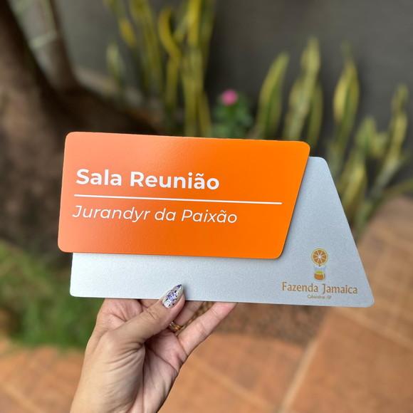 Placa Identificação de Sala - Modelo Cianita