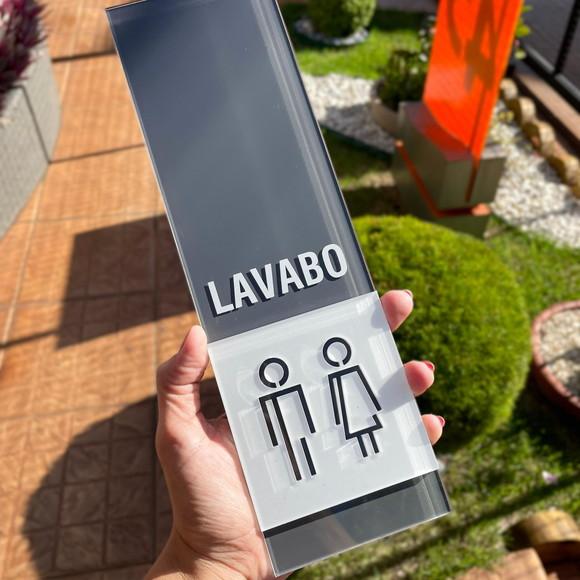 Placa Identificação de Sala - Modelo Fuchsita Acrilico