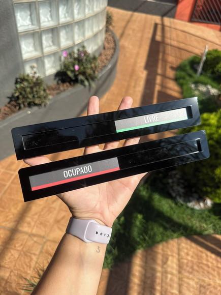 Placa Identificação Porta - Livre Ocupado