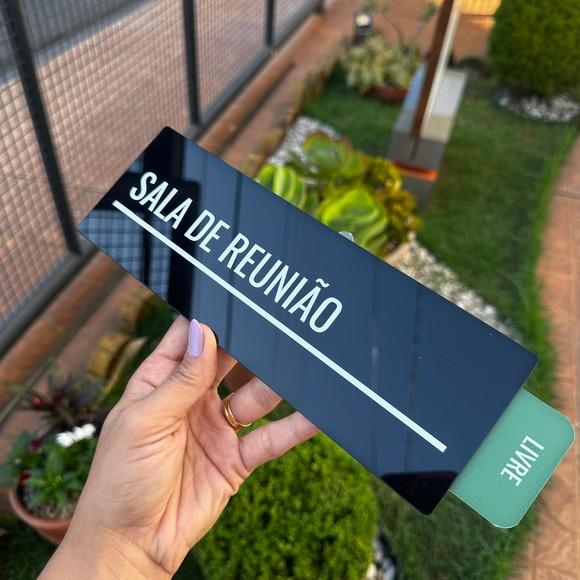 Placa Identificação Porta - Livre Ocupado
