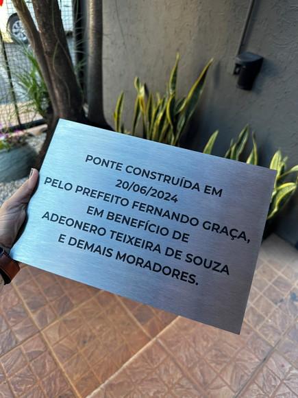 Placa Inox com Impressão Uv - 30x20