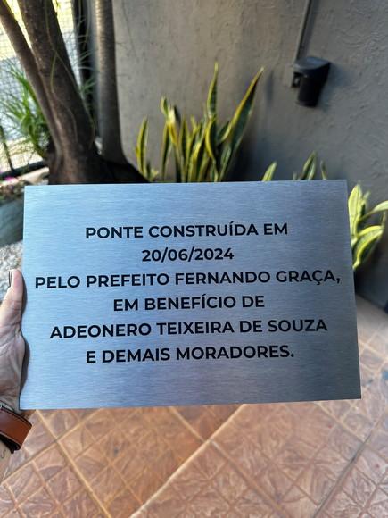 Placa Inox com Impressão Uv - 30x20