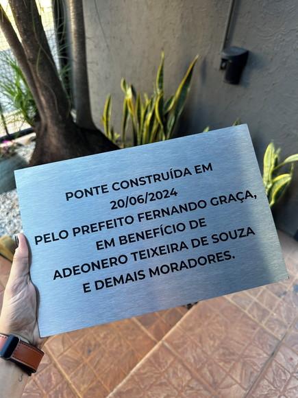 Placa Inox com Impressão Uv - 30x20