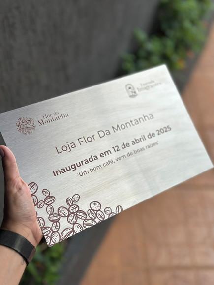 Placa Inox com Impressão Uv - 30x21