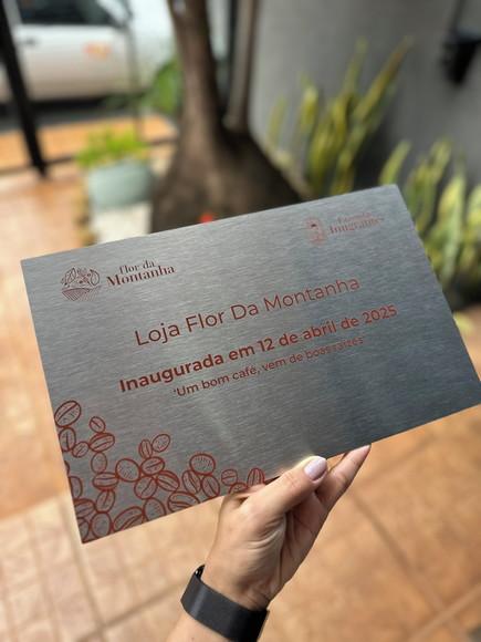 Placa Inox com Impressão Uv - 30x21