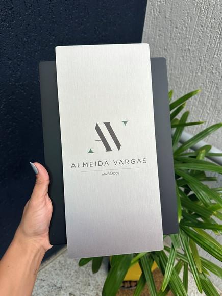 Placa Modelo Topázio Personalizada - Acm +inox 20x32