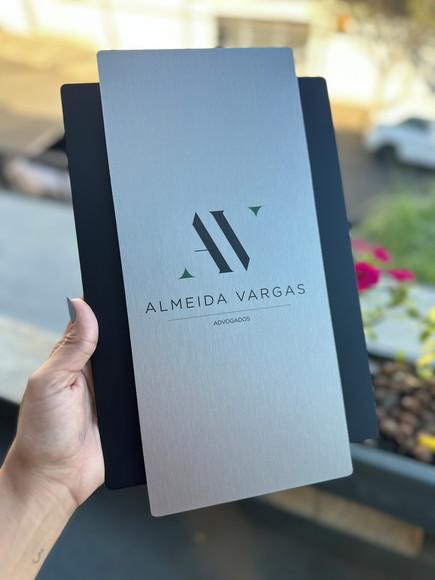 Placa Modelo Topázio Personalizada - Acm +inox 20x32