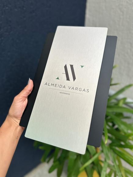 Placa Modelo Topázio Personalizada - Acm +inox 20x32
