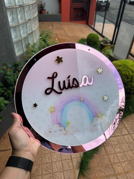 Placa Porta Maternidade em Acrílico 32x32