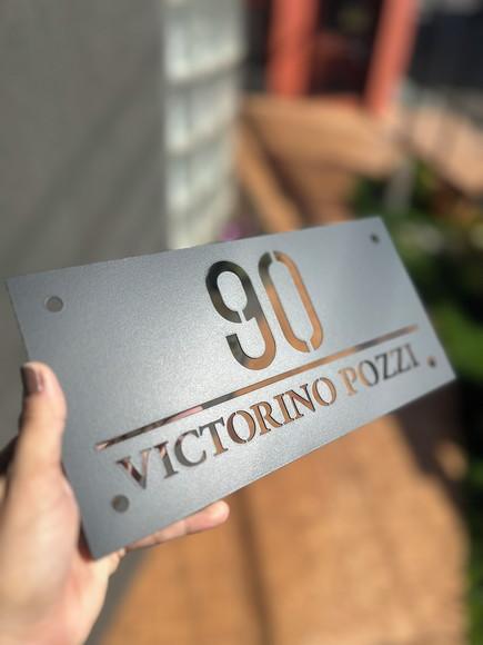 Placa Residencial Algarismo Vazado - 15x30cm
