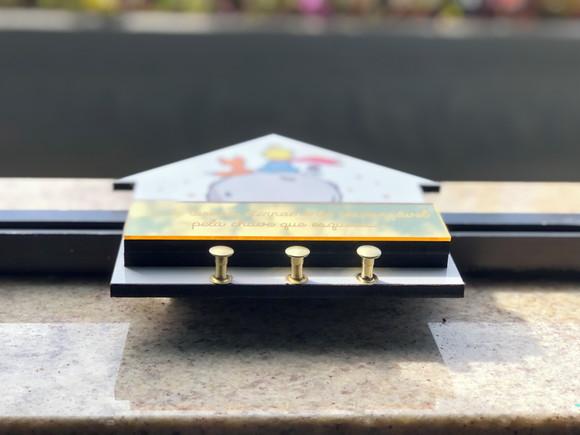 Porta Chave Pequeno Príncipe - Dourado