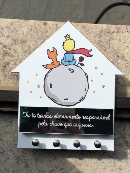 Porta Chave Pequeno Príncipe - Prata