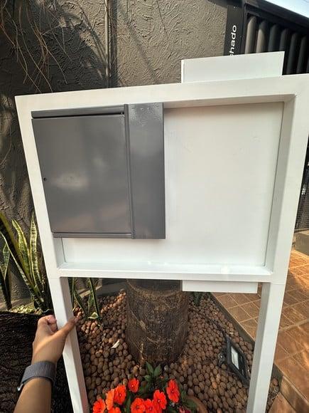 Algarismo Acm + Inox +caixa Correio e Pé para Jardim