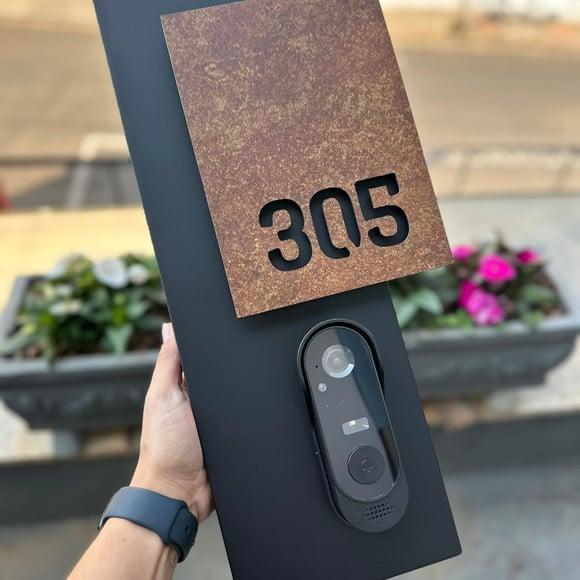 Algarismo Estruturado Número Sobreposto e Interfone 43x20