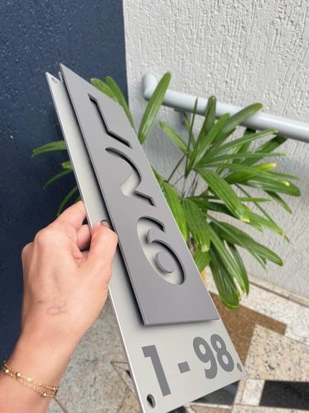 Algarismo Residencial Acm com Acm - 3 Dígitos 17x43