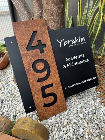 Algarismo Residencial Acm com Acm Corten Personalizado 65x70