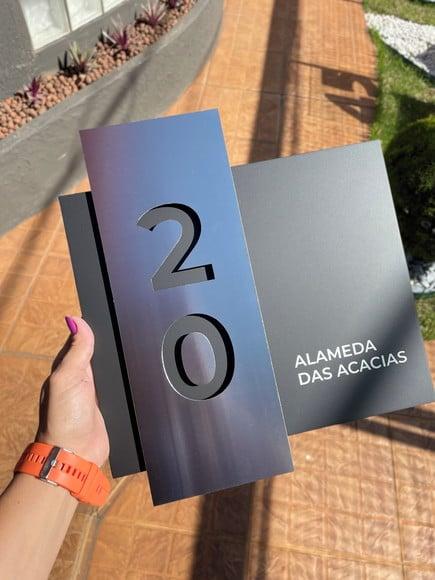 Algarismo Residencial Acm com Inox - 2 Dígitos 30x33