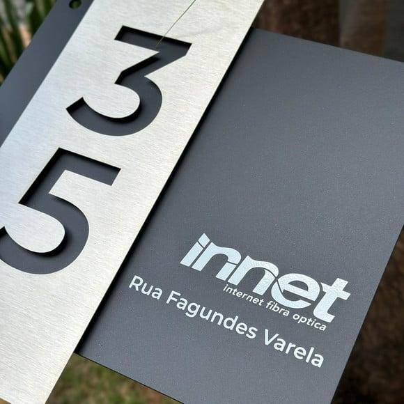 Algarismo Residencial Acm com Inox - 2 Dígitos 33x30 Logo
