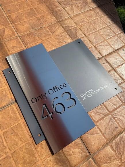 Algarismo Residencial Acm com Inox - 3 Dígitos 60x55