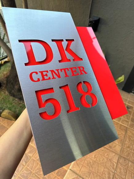 Algarismo Residencial Acm com Inox - Personalizado 52x35