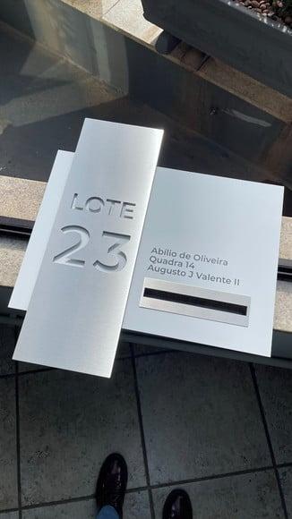 Algarismo Residencial Acm com Inox - Personalizado 55x60