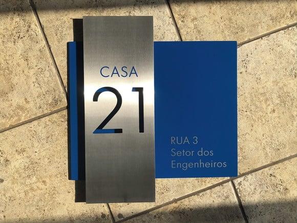Algarismo Residencial Acm com Inox - Personalizado 60x55
