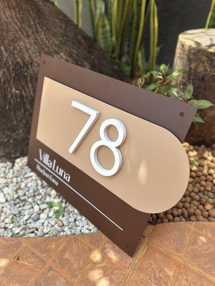 Algarismo Residencial Acm com Pvc - 2 Dígitos 60x45
