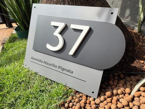 Algarismo Residencial Acm com Pvc - 2 Dígitos 60x45
