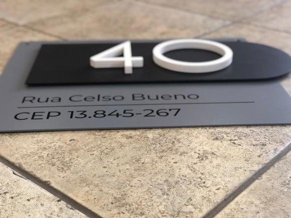 Algarismo Residencial Acm com Pvc - 2 Dígitos 60x45