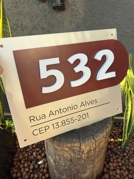 Algarismo Residencial Acm com Pvc - 3 Dígitos 60x45