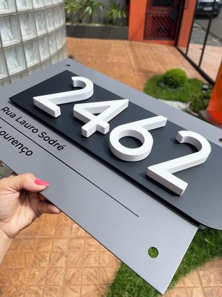 Algarismo Residencial Acm com Pvc - 4 Dígitos 60x45