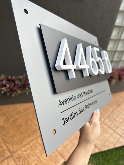Algarismo Residencial Acm com Pvc - 5 Dígitos 60x45