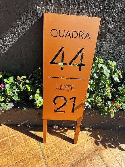 Algarismo Residencial Estruturado - para Jardim 70x30