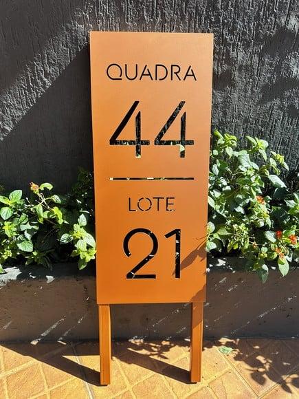 Algarismo Residencial Estruturado - para Jardim 70x30